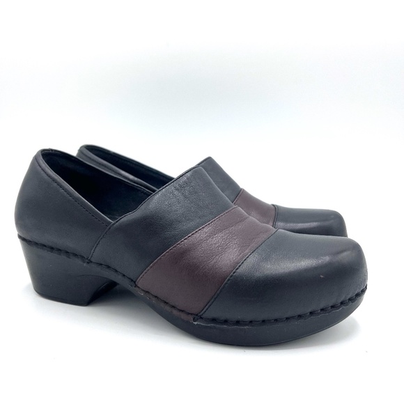 Dansko Tenley Nappa Clog Slip On Brown Black Size 38 - Picture 2 of 16